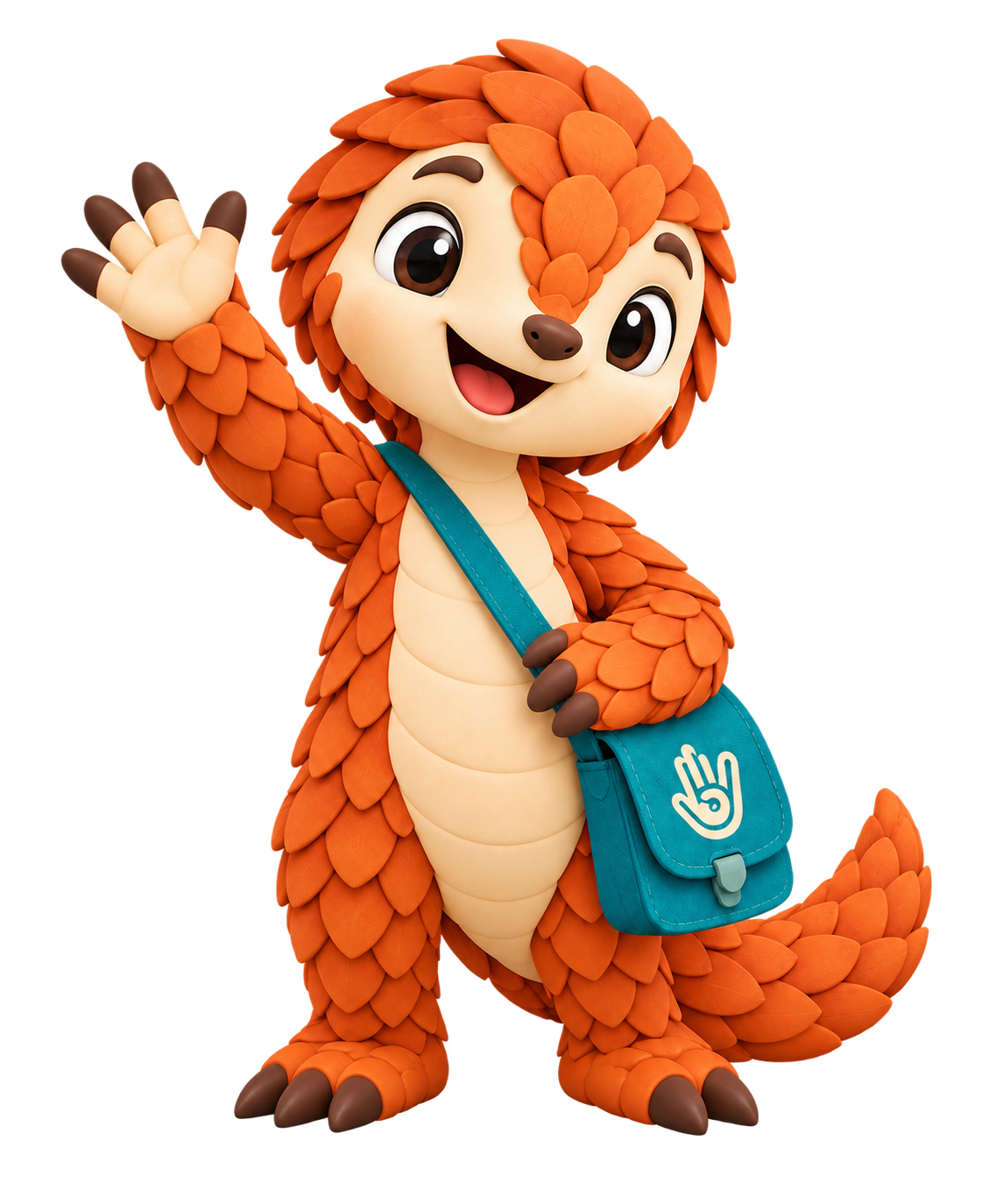 Mascot Tê Tê đang cổ vũ